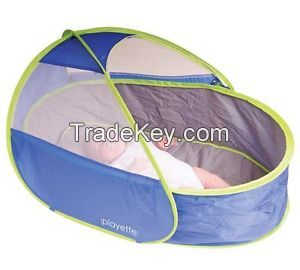 New Travel Bed Sleep Easy Pod Playette Portable Mesh Panels Carry Bag Washable 