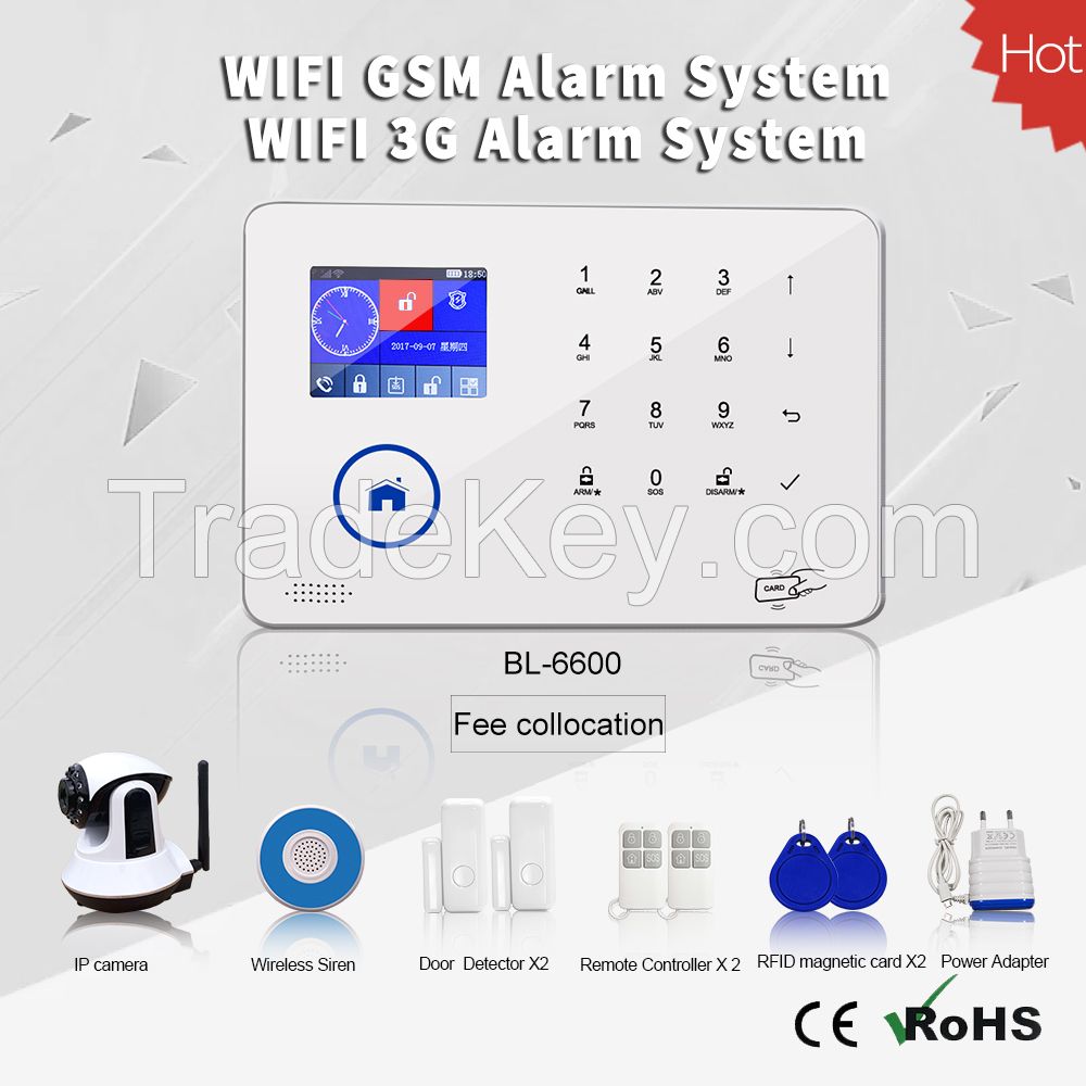 Outstanding Design / Multifunction /easy To Operate Wifi 3g Umts Wireless Home Alarm Security System Workable With Ip Carmera