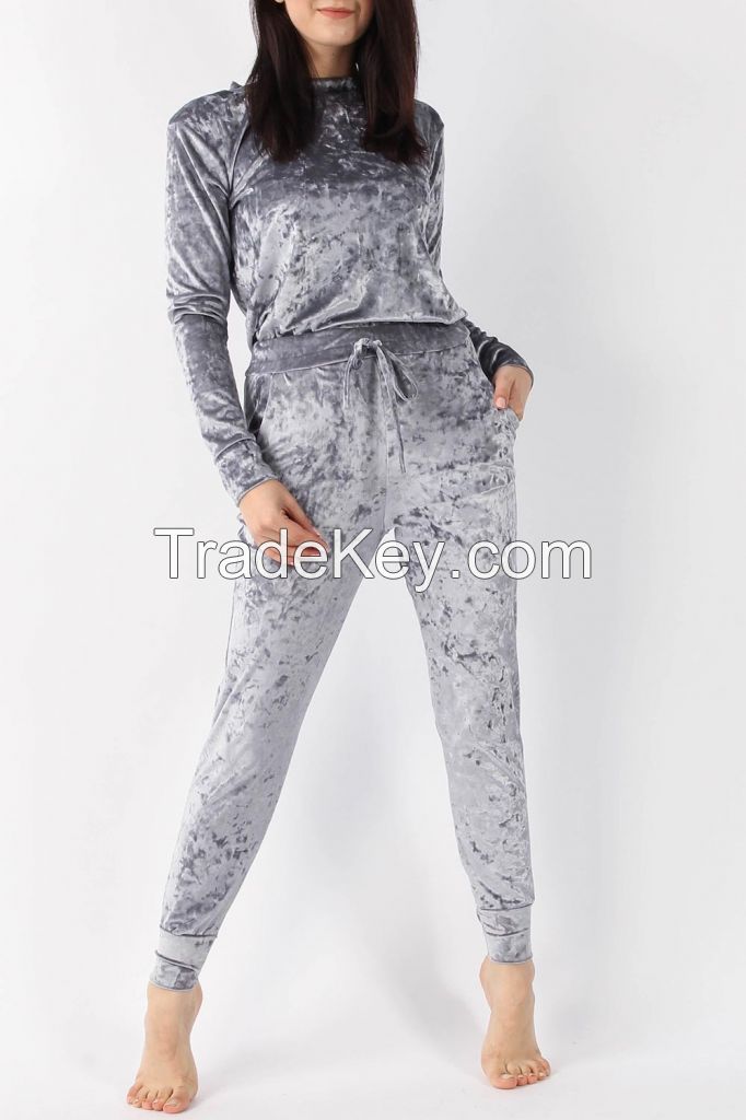 Velour Top & Jogger Lounge Suit