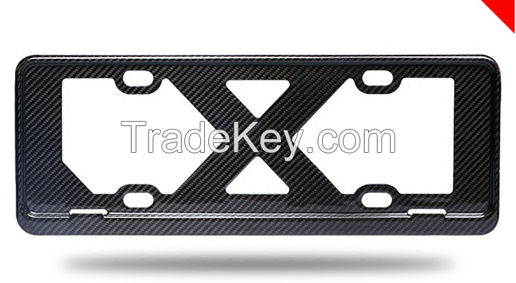 3K twill carbon fiber license frame plate