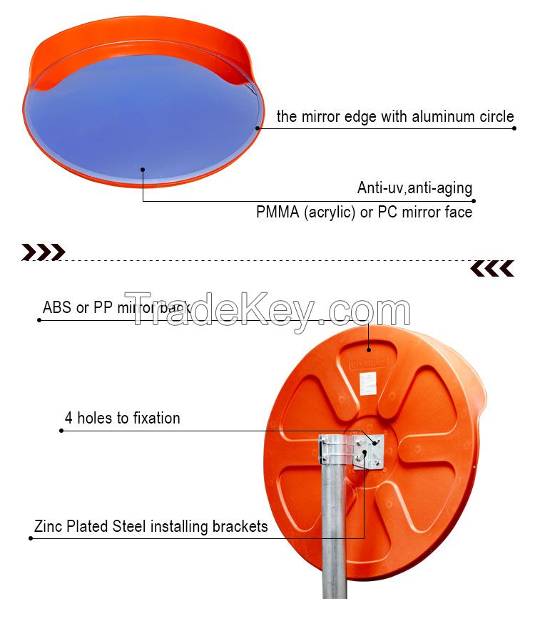 Outdoor Convex Mirror For Road Traffic Security High Quality Large Angle For Uptown