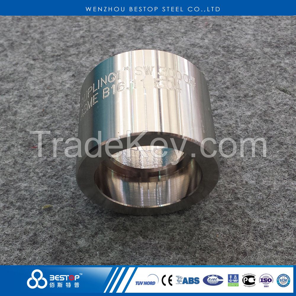 3000# Stainless Steel Forged Socket Weld Coupling Half Full Coupling SW Pipe Fitting