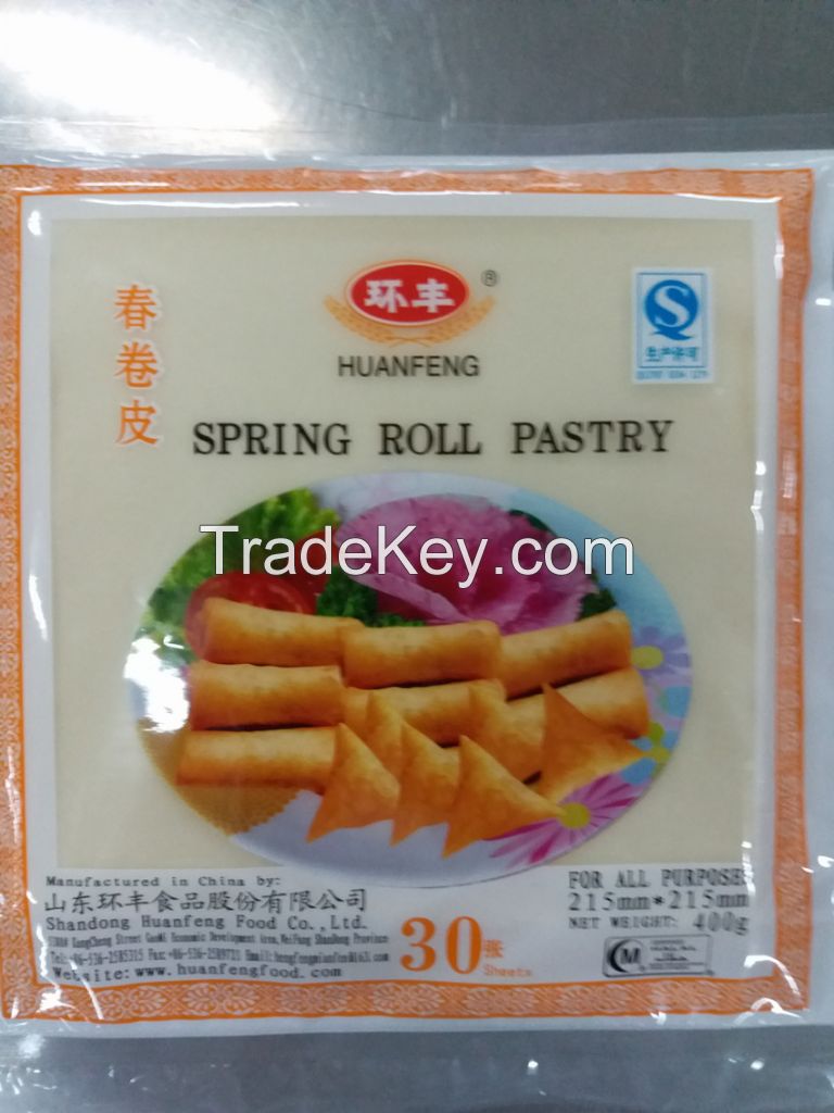 spring roll pastry /wrapper/sheets  frozen flour food