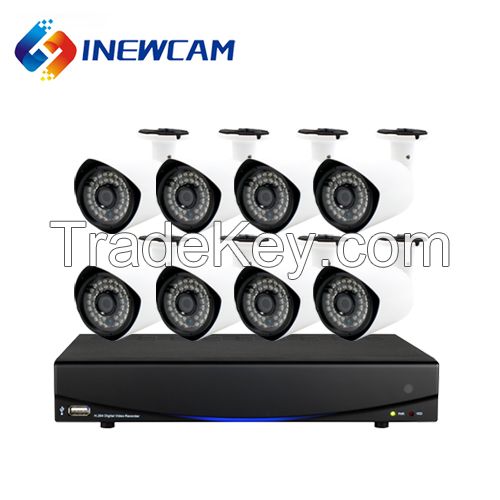 2MP 8CH Onvif P2P Remote POE NVR