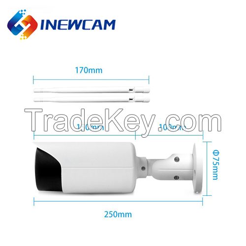 2.8-12mm Motorized Zoom Lens Outdoor 4MP Wireless CCTV Camera With Memory Card