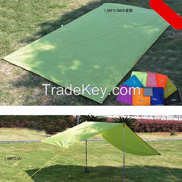 Camping Awning Canopy Sunshade Tarp Rain Shelter Cover Beach Picnic Tent Mat Pad 