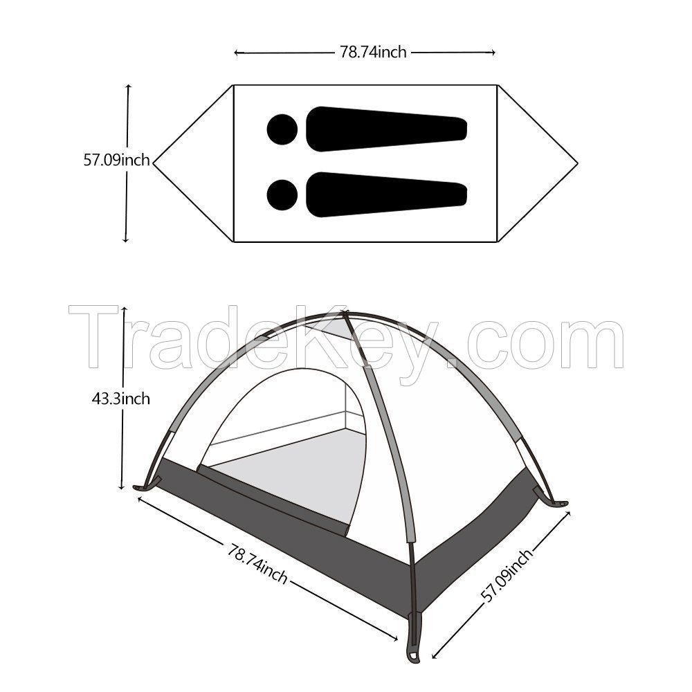 Hiking Travel Outdoor Folding Camping Tent Two Person Carry Bag