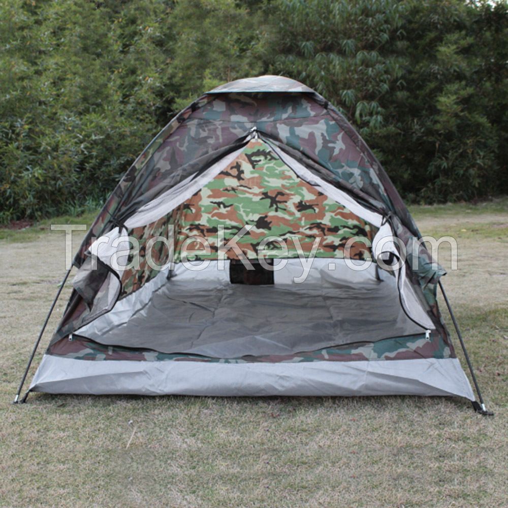 2 Person Camping Tent Rainfly Waterproof Hiking Outdoor Camouflage Single Layer