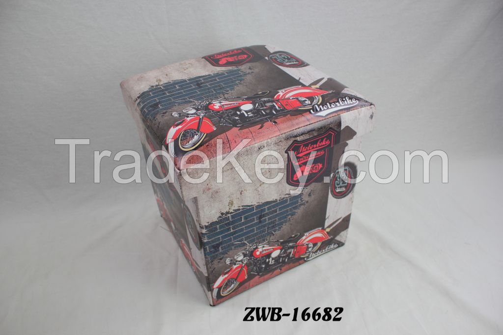 china best manufacturer motorbike printing folding storage stool