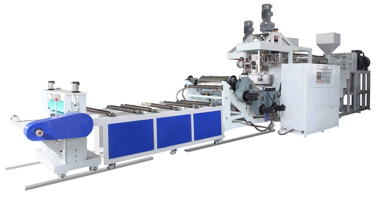 Professional plastic sheet making machine with extruder and calender