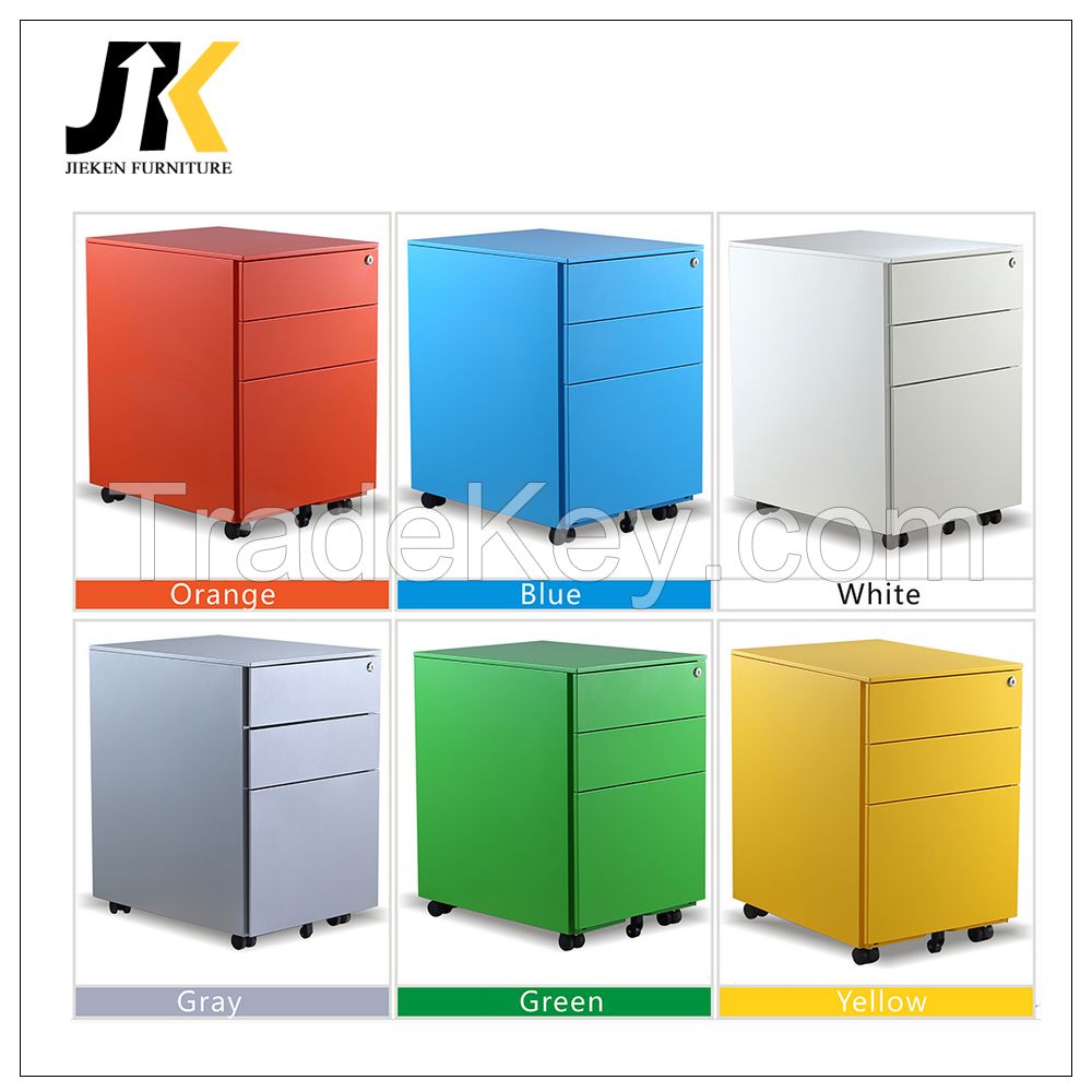 office movable 3 drawer file cabinet