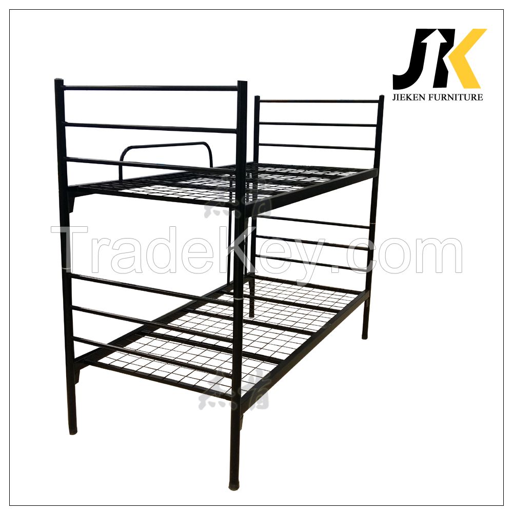 Cheap dormitory adult metal frame bunk beds for office school or army
