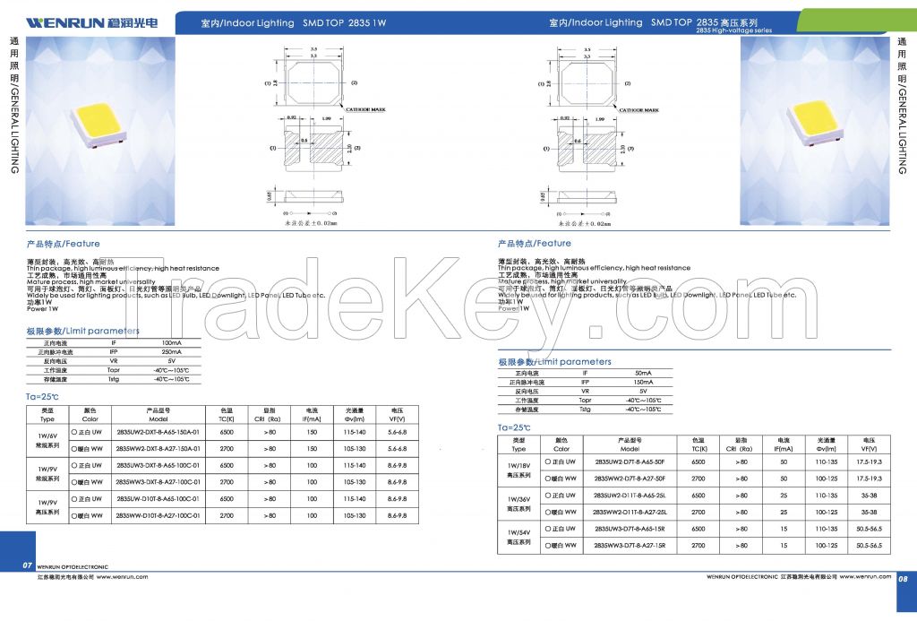 SMD LED 2835 1W