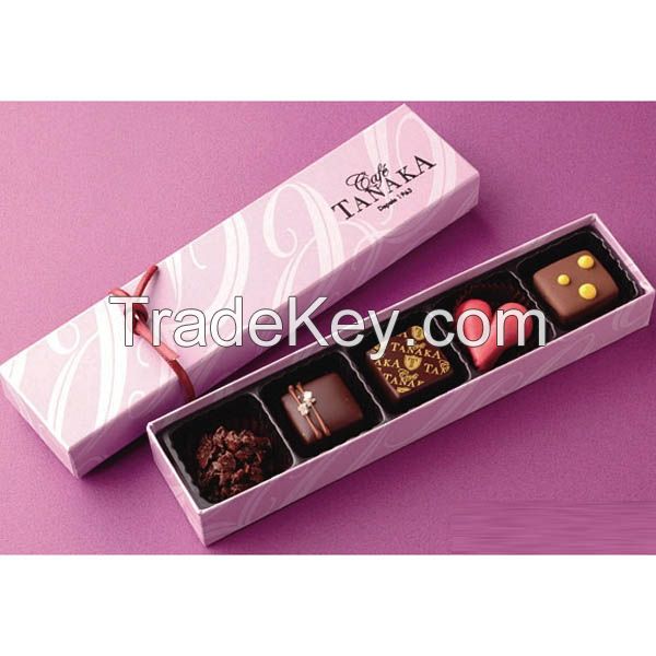 small round tube design paper cardboard box for chocolate packing