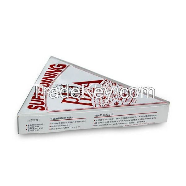 printed eco friendly food use take away kraft paper pizza packaging boxes