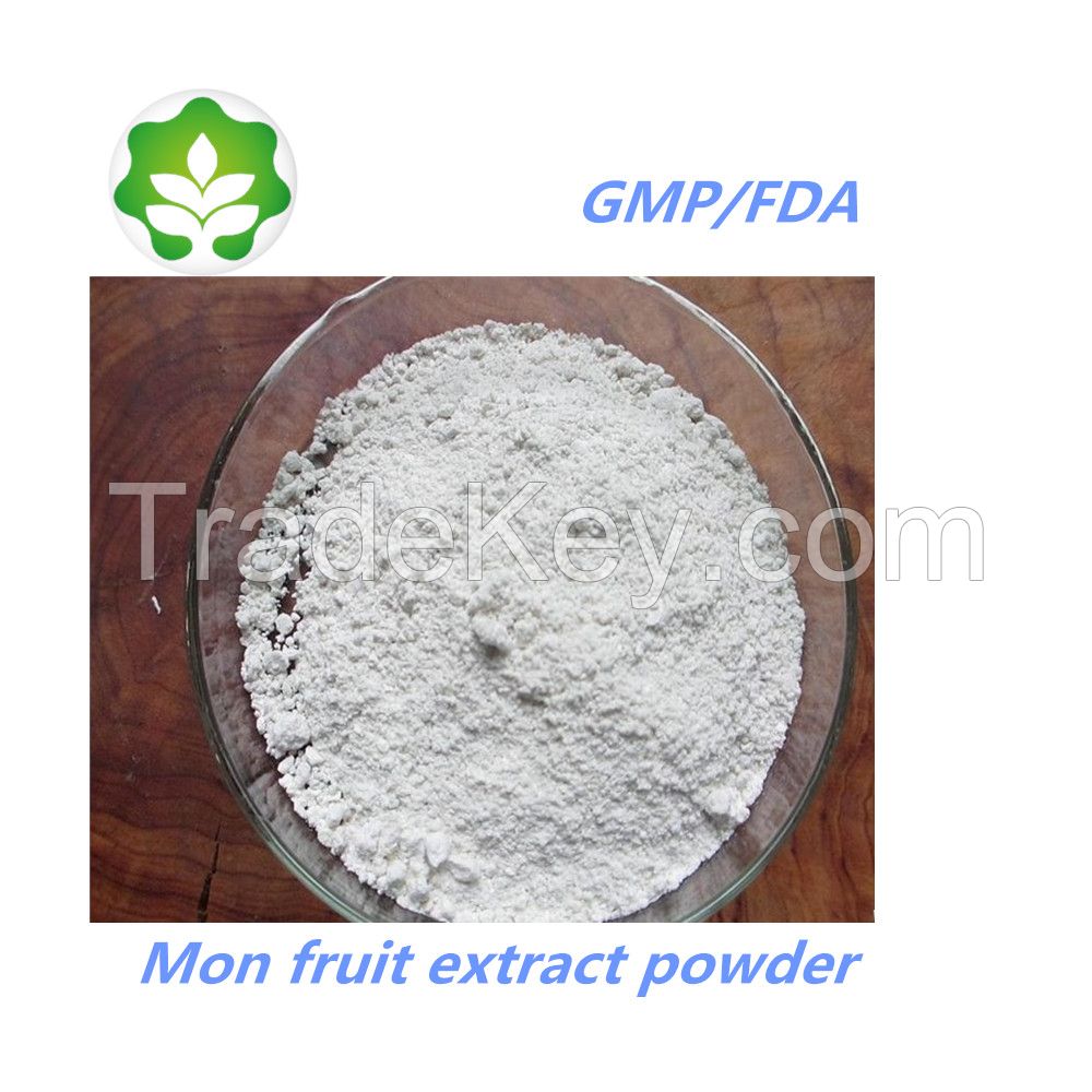 GMP FDA factory supply 0 calorie 0 chemical add sweetner monkfruit extract powder mogroside V20%