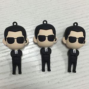 Custom cartoon cute promotional 3d figure 3d characters for keychains bag phone decoration