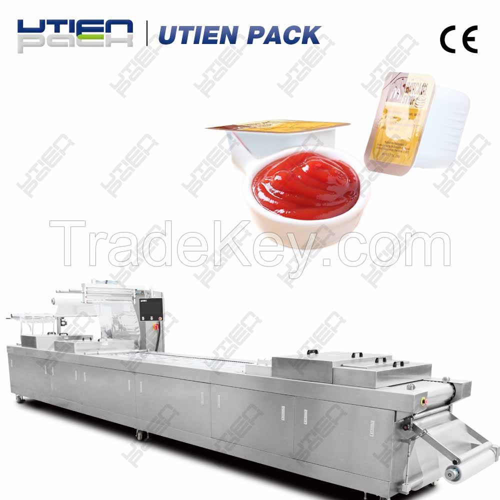 Auto tomato sauce, ketchup, paste filling sealing packaging machine