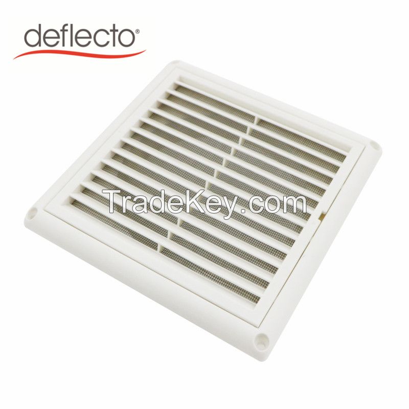 suqare 4 5 6 8 Inch dryer duct air conditioning outlet  Air Vent Cover White Black PP Louver Vent Cover HVAC Systems Parts Ventilation Cover