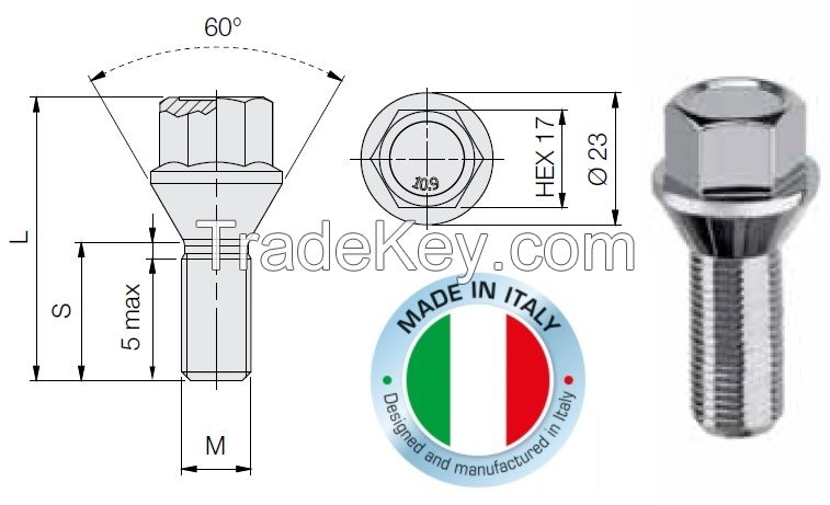 Wheel lug bolt