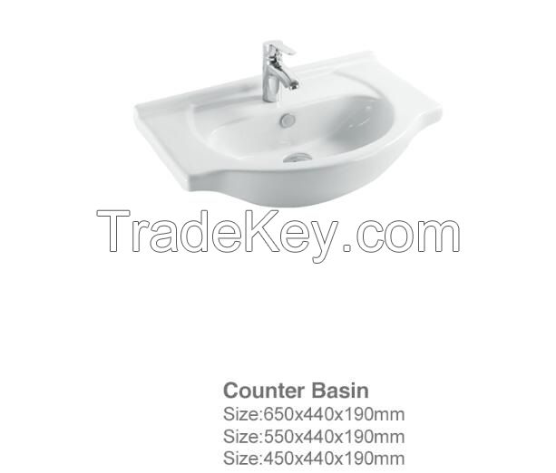 Ceramic counter basin