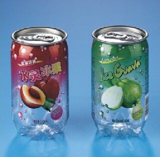 500ml PET Plastic Easy Open Can With Lid For Soft Drink High Temperature Resistance