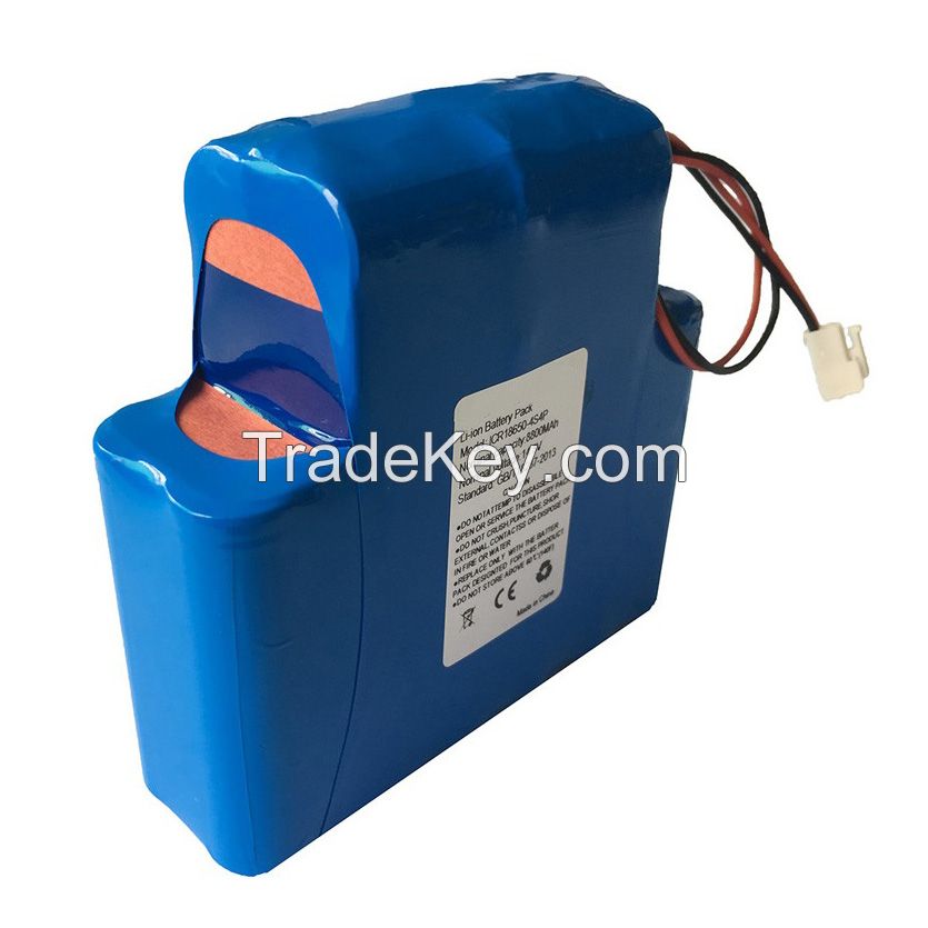 GLIDA Li-ion battery pack ICR18650-4S4P 14.8V 8800mAh For stage lighting