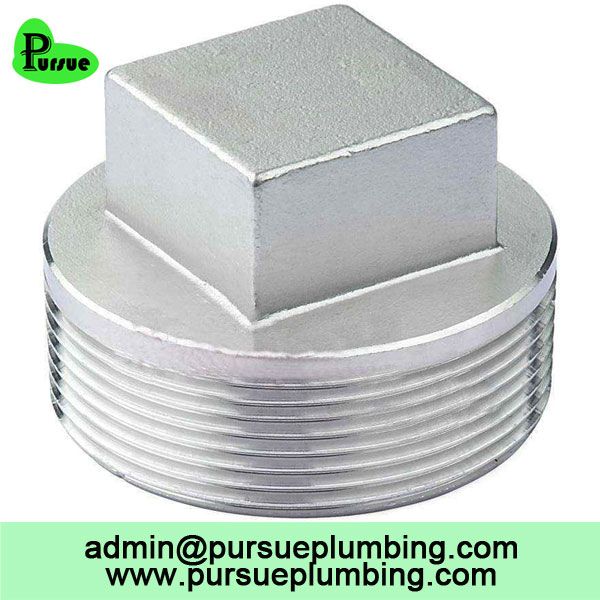 304 316 stainless steel threaded pipe plug end stop