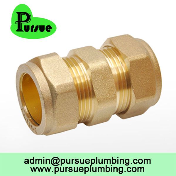 brass compression fitting CxC equal coupler suppliers