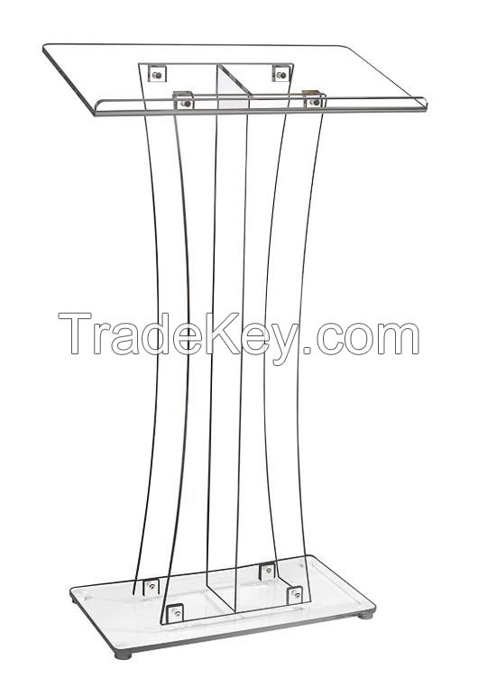 Acrylic Stand up Floor-Standing Church Podium Lectern Pulpit