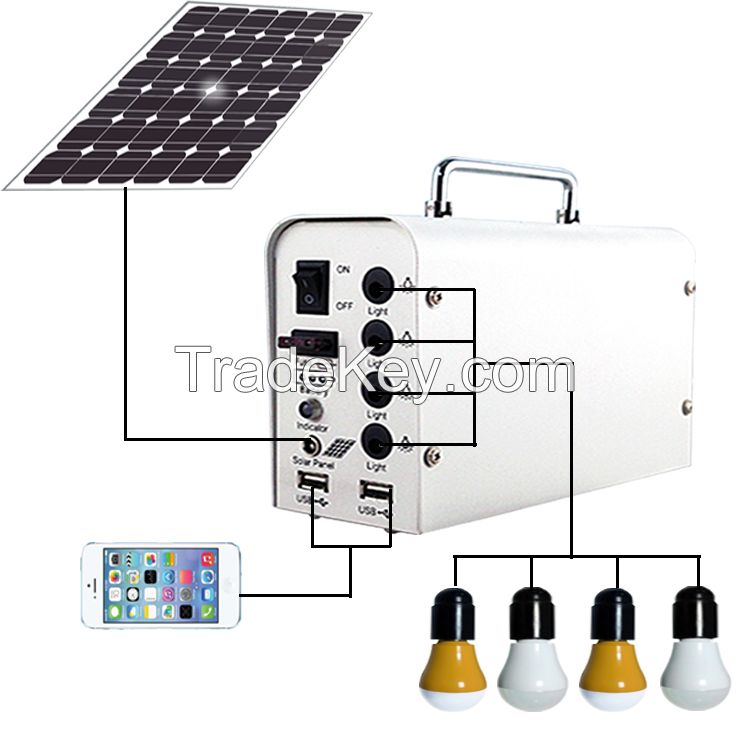 Portable solar power lighting system outdoors