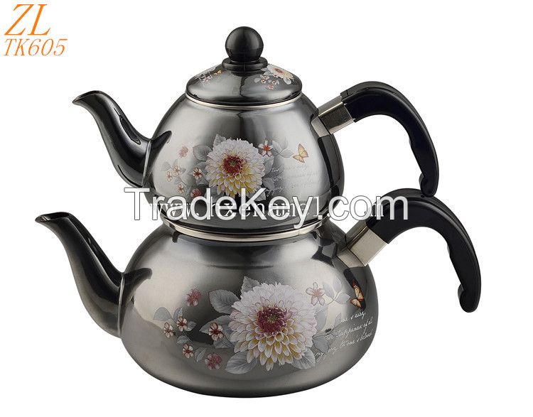 TK605 Kitchen Enamel Kitchen Accessories Enamel Teapot