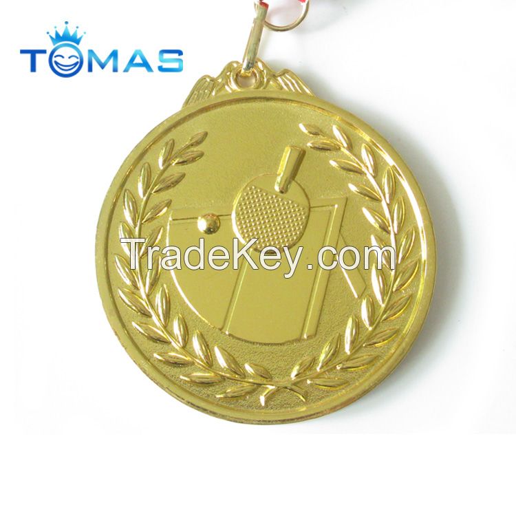 Custom high quality sports medal with ribbon