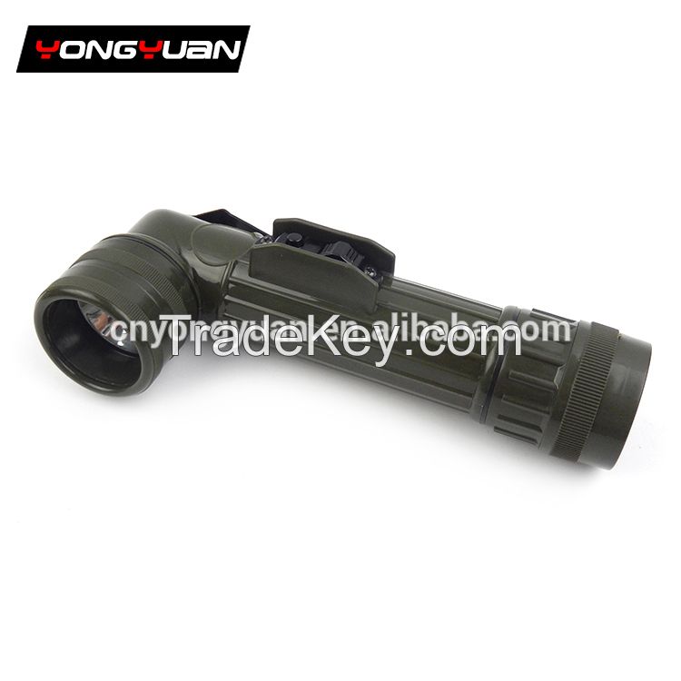 Good price Plastic D battery size Army Style angle head flashlight
