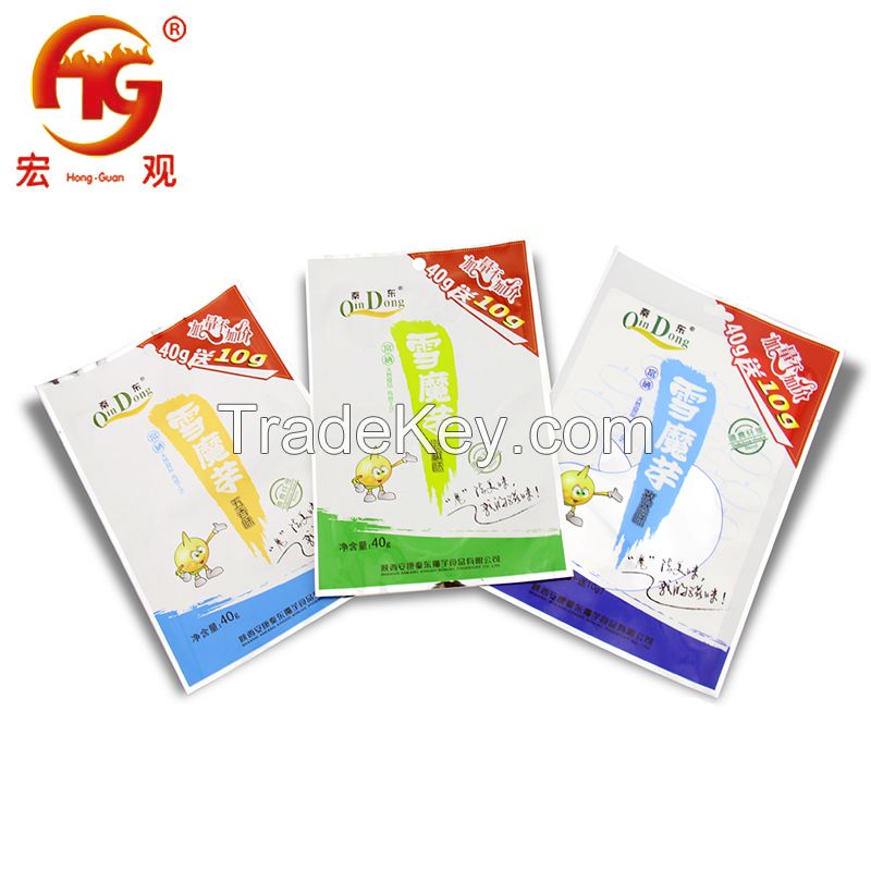 Food grade plastic packaging 3 side seal pouch cookie bags