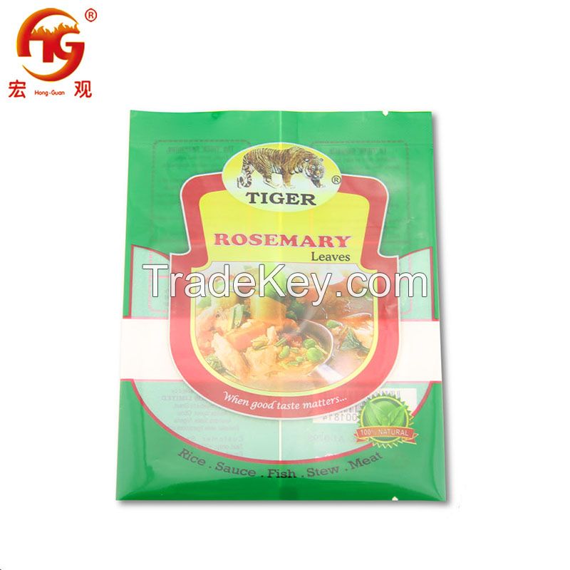 Food grade plastic packaging 3 side seal pouch cookie bags