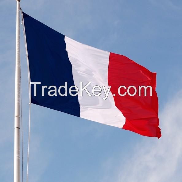 France Polyester Flag Super-Poly Hanging Indoor/Outdoor French Flag