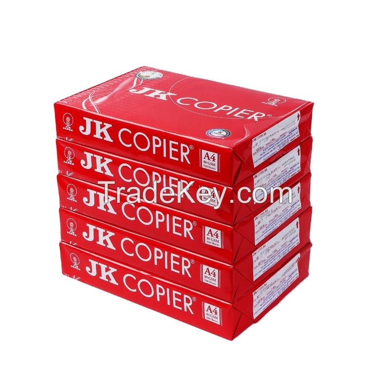 100% JK A4 Paper Price A4 size copy copier paper 80 gsm