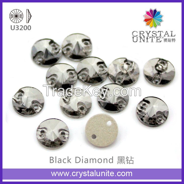 Rivoli Sew On rhinestone for clothing Flatback Glass Beads 