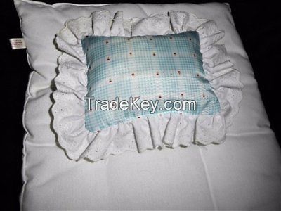 PLEASANT COMPANY AMERICAN GIRL BITTY BABY CRIB HEART PLAID QUILT PILLO MATTRESS