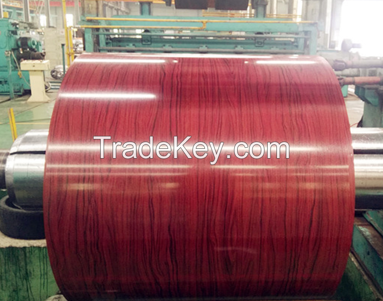 color coated steel coil ,color coated steel roll,precoated metal,embossed door skin,PVC film coated steel coil