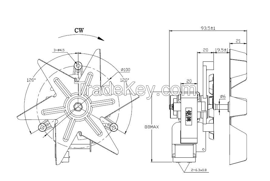 Manufacturer Oven Fan Motors YJ 6120