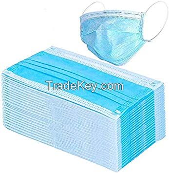 3 Ply Nonwoven Disposable Face Mask With Earloop , Medical and Surgical Disposable Facemask