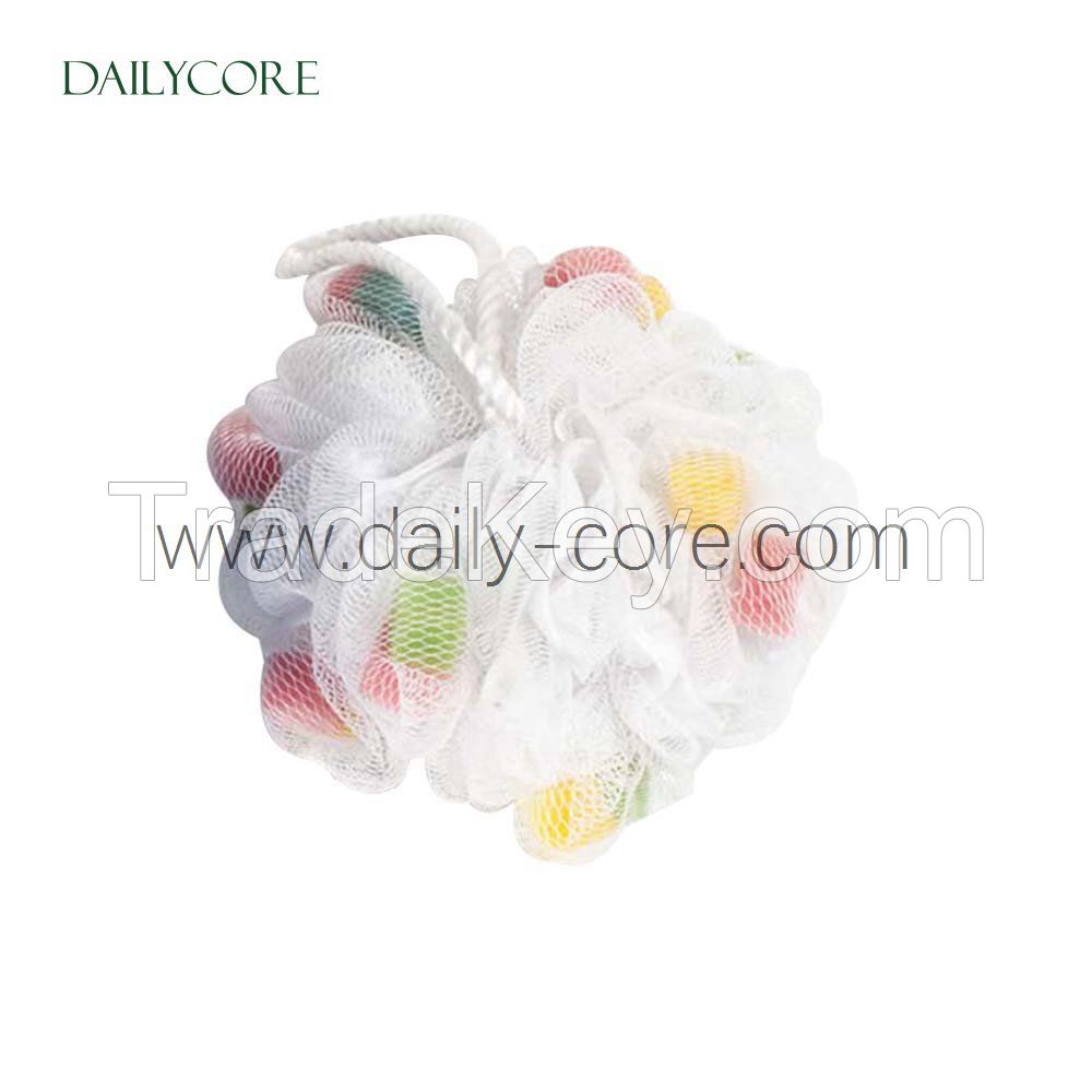 Shower Mesh Bath Pouf with Sponges DC-BP002