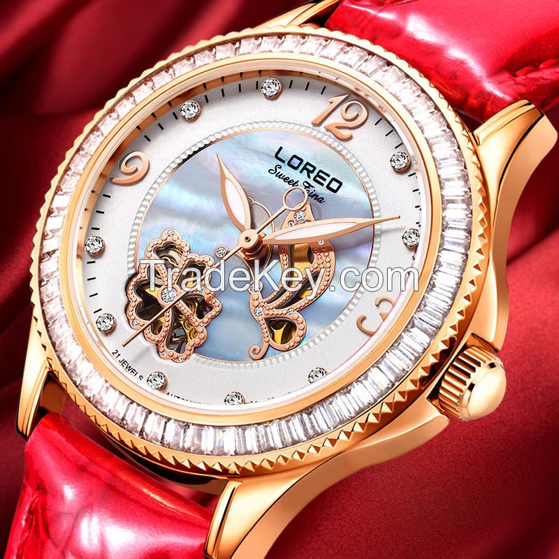 Automatic Mechanical Watch For Women With 5ATM Water Resistance And Luminous Function ,Loreo Brand