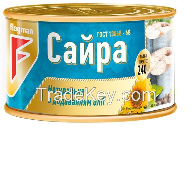 Canned fish in oi