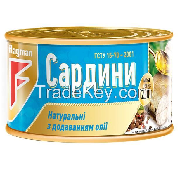 Canned fish in oi