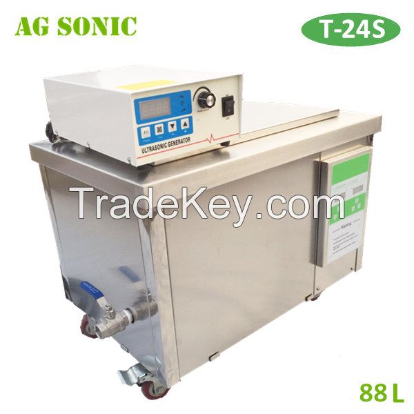 AG SONIC Diesel Engine Parts Ultrasonic Cleaning Machine 88L with Basket and Casters   