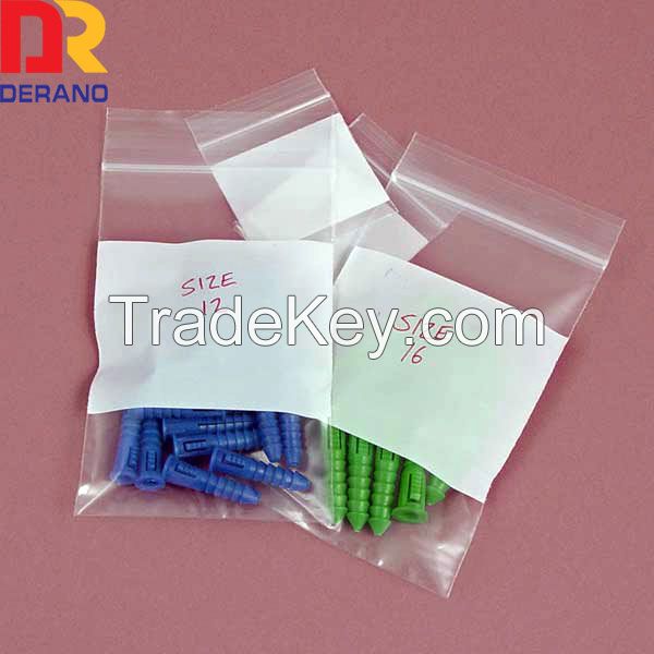 Writable Printed Ziplock Plastic Bag