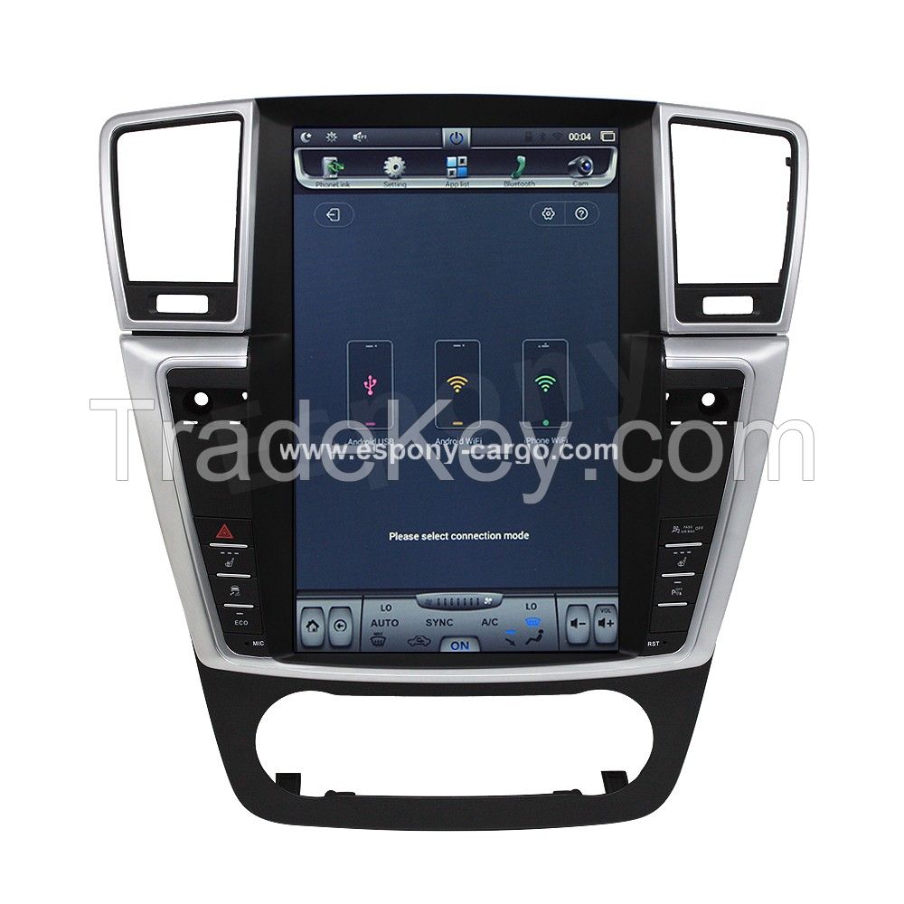 12.1&quot; Tesla style Navigation Vertical Screen Android Radio for Mercedes-Benz ML300 350 2012 2013 2014 2015